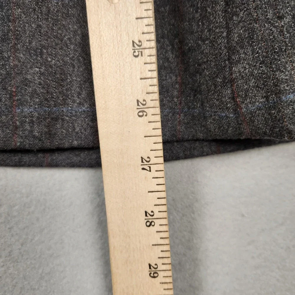Vintage Wool Skirt Womens‎ 10 Gray Windowpane Plaid A-Line Midi Side Zip 90s